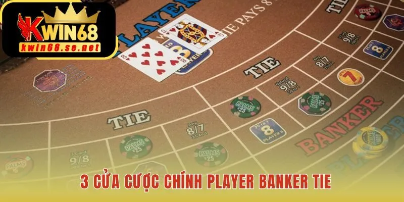 Các lựa chọn cược chính trong Baccarat: Player, Banker, Tie